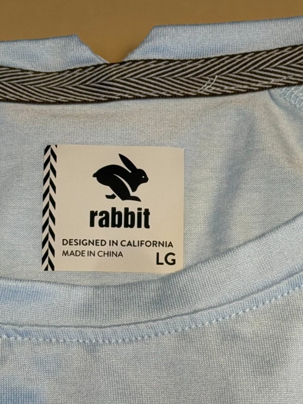 Rabbit Running Powder Blue Long-Sleeve Performance Tee Size Womens L - Picture 7 of 8